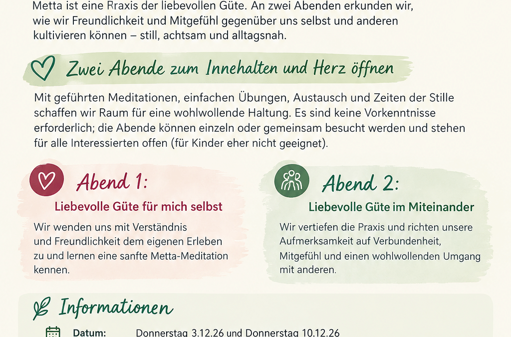 Metta – Liebevolle Güte